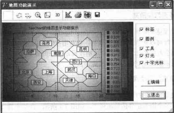 地图显示举例运行结果界面 地图显示举例运行结果界面