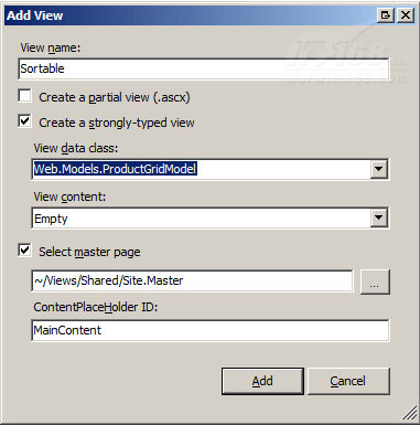 在ASP.NET MVC中對數據進行排序